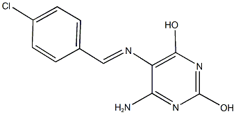 6-amino-5-[(4-chlorobenzylidene)amino]-2,4-pyrimidinediol Structure