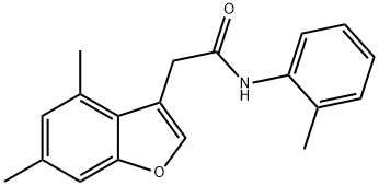 2-(4,6-dimethyl-1-benzofuran-3-yl)-N-(2-methylphenyl)acetamide,618859-43-1,结构式