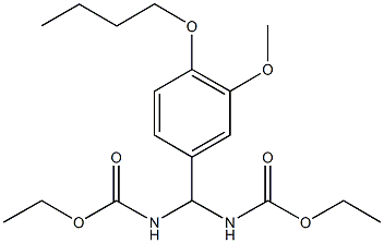 ethyl (4-butoxy-3-methoxyphenyl)[(ethoxycarbonyl)amino]methylcarbamate Structure