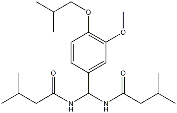 N-{(4-isobutoxy-3-methoxyphenyl)[(3-methylbutanoyl)amino]methyl}-3-methylbutanamide Structure