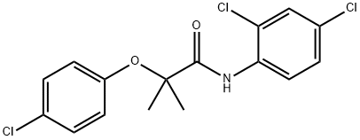2-(4-chlorophenoxy)-N-(2,4-dichlorophenyl)-2-methylpropanamide 化学構造式
