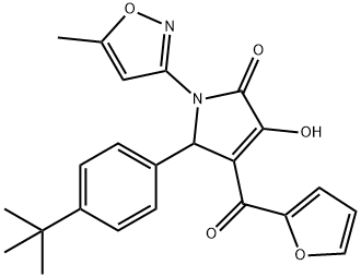 5-(4-tert-butylphenyl)-4-(2-furoyl)-3-hydroxy-1-(5-methyl-3-isoxazolyl)-1,5-dihydro-2H-pyrrol-2-one,618871-85-5,结构式