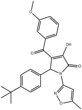 618874-66-1 5-(4-tert-butylphenyl)-3-hydroxy-4-(3-methoxybenzoyl)-1-(5-methyl-3-isoxazolyl)-1,5-dihydro-2H-pyrrol-2-one