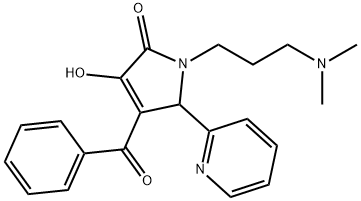 4-benzoyl-1-[3-(dimethylamino)propyl]-3-hydroxy-5-(2-pyridinyl)-1,5-dihydro-2H-pyrrol-2-one,618878-41-4,结构式