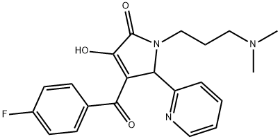 1-[3-(dimethylamino)propyl]-4-(4-fluorobenzoyl)-3-hydroxy-5-(2-pyridinyl)-1,5-dihydro-2H-pyrrol-2-one Structure