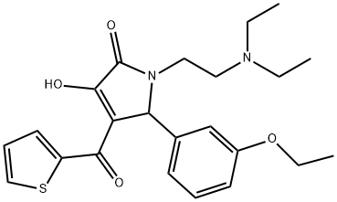 1-[2-(diethylamino)ethyl]-5-(3-ethoxyphenyl)-3-hydroxy-4-(2-thienylcarbonyl)-1,5-dihydro-2H-pyrrol-2-one Struktur