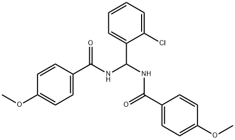 N-{(2-chlorophenyl)[(4-methoxybenzoyl)amino]methyl}-4-methoxybenzamide Structure