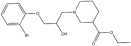 ethyl1-[3-(2-bromophenoxy)-2-hydroxypropyl]-3-piperidinecarboxylate 结构式