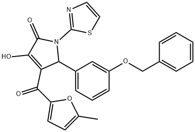 620118-22-1 5-[3-(benzyloxy)phenyl]-3-hydroxy-4-(5-methyl-2-furoyl)-1-(1,3-thiazol-2-yl)-1,5-dihydro-2H-pyrrol-2-one