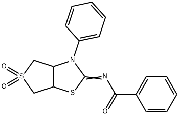 N-(5,5-dioxido-3-phenyltetrahydrothieno[3,4-d][1,3]thiazol-2(3H)-ylidene)benzamide Structure