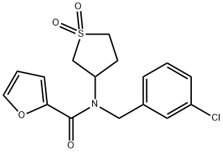 N-(3-chlorobenzyl)-N-(1,1-dioxidotetrahydro-3-thienyl)-2-furamide|