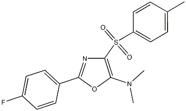 2-(4-fluorophenyl)-N,N-dimethyl-4-[(4-methylphenyl)sulfonyl]-1,3-oxazol-5-amine Structure