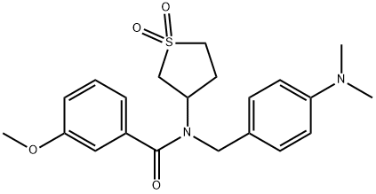 N-[4-(dimethylamino)benzyl]-N-(1,1-dioxidotetrahydro-3-thienyl)-3-methoxybenzamide Struktur