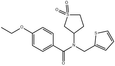 N-(1,1-dioxidotetrahydro-3-thienyl)-4-ethoxy-N-(2-thienylmethyl)benzamide Structure