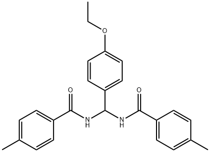 N-{(4-ethoxyphenyl)[(4-methylbenzoyl)amino]methyl}-4-methylbenzamide 结构式