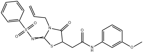 620568-35-6 2-{3-allyl-4-oxo-2-[(phenylsulfonyl)imino]-1,3-thiazolidin-5-yl}-N-(3-methoxyphenyl)acetamide