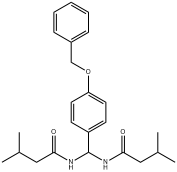 N-{[4-(benzyloxy)phenyl][(3-methylbutanoyl)amino]methyl}-3-methylbutanamide 结构式