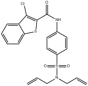 3-chloro-N-{4-[(diallylamino)sulfonyl]phenyl}-1-benzothiophene-2-carboxamide Structure