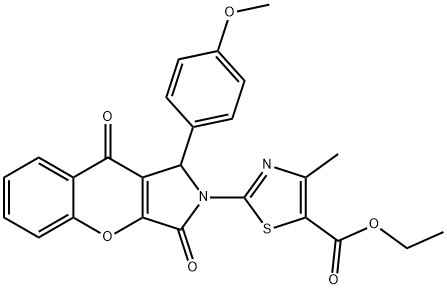 ethyl 2-(1-(4-methoxyphenyl)-3,9-dioxo-3,9-dihydrochromeno[2,3-c]pyrrol-2(1H)-yl)-4-methyl-1,3-thiazole-5-carboxylate Structure