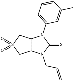 1-allyl-3-(3-methylphenyl)tetrahydro-1H-thieno[3,4-d]imidazole-2(3H)-thione5,5-dioxide Struktur