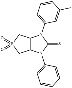 1-(3-methylphenyl)-3-phenyltetrahydro-1H-thieno[3,4-d]imidazole-2(3H)-thione 5,5-dioxide|