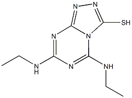 5,7-bis(ethylamino)[1,2,4]triazolo[4,3-a][1,3,5]triazin-3-yl hydrosulfide|5,7-双(乙氨基)-1,2,4-三唑并[4,3-A][1,3,5]三嗪-3(2H)-硫酮