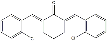 2,6-bis(2-chlorobenzylidene)cyclohexanone Structure