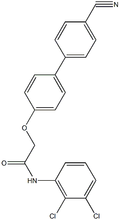 2-[(4'-cyano[1,1'-biphenyl]-4-yl)oxy]-N-(2,3-dichlorophenyl)acetamide 结构式