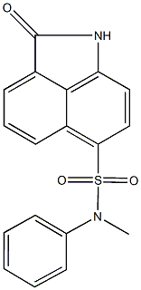 N-methyl-2-oxo-N-phenyl-1,2-dihydrobenzo[cd]indole-6-sulfonamide Struktur