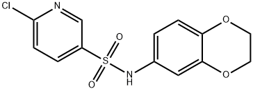 6-chloro-N-(2,3-dihydro-1,4-benzodioxin-6-yl)-3-pyridinesulfonamide,622339-23-5,结构式