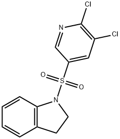 1-[(5,6-dichloro-3-pyridinyl)sulfonyl]indoline Struktur