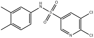 5,6-dichloro-N-(3,4-dimethylphenyl)-3-pyridinesulfonamide Struktur