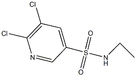 5,6-dichloro-N-ethyl-3-pyridinesulfonamide 化学構造式