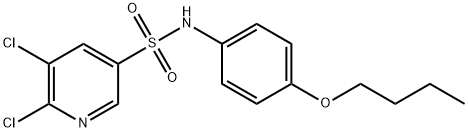 N-(4-butoxyphenyl)-5,6-dichloro-3-pyridinesulfonamide Structure