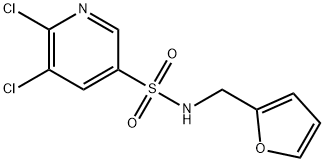 5,6-dichloro-N-(2-furylmethyl)-3-pyridinesulfonamide Struktur