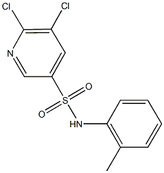 5,6-dichloro-N-(2-methylphenyl)-3-pyridinesulfonamide Struktur