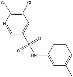 5,6-dichloro-N-(3-methylphenyl)-3-pyridinesulfonamide 化学構造式