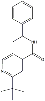 2-tert-butyl-N-(1-phenylethyl)isonicotinamide 化学構造式