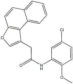 N-(5-chloro-2-methoxyphenyl)-2-naphtho[2,1-b]furan-1-ylacetamide,622351-36-4,结构式