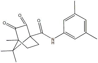 N-(3,5-dimethylphenyl)-4,7,7-trimethyl-2,3-dioxobicyclo[2.2.1]heptane-1-carboxamide Structure