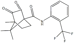 4,7,7-trimethyl-2,3-dioxo-N-[2-(trifluoromethyl)phenyl]bicyclo[2.2.1]heptane-1-carboxamide,622355-89-9,结构式