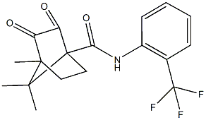 4,7,7-trimethyl-2,3-dioxo-N-[2-(trifluoromethyl)phenyl]bicyclo[2.2.1]heptane-1-carboxamide Structure