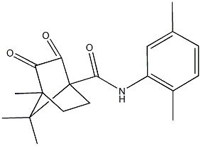 N-(2,5-dimethylphenyl)-4,7,7-trimethyl-2,3-dioxobicyclo[2.2.1]heptane-1-carboxamide,622356-07-4,结构式