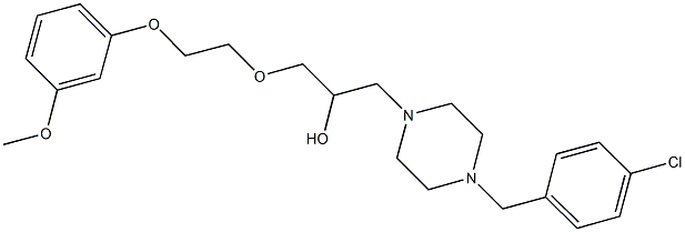 1-[4-(4-chlorobenzyl)-1-piperazinyl]-3-[2-(3-methoxyphenoxy)ethoxy]-2-propanol,622356-86-9,结构式