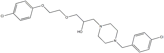 1-[4-(4-chlorobenzyl)-1-piperazinyl]-3-[2-(4-chlorophenoxy)ethoxy]-2-propanol,622356-89-2,结构式