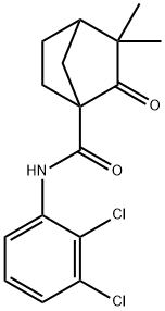 N-(2,3-dichlorophenyl)-3,3-dimethyl-2-oxobicyclo[2.2.1]heptane-1-carboxamide Struktur