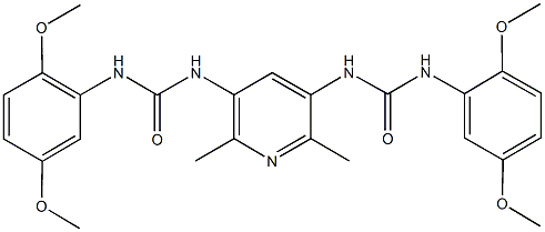 N-(5-{[(2,5-dimethoxyanilino)carbonyl]amino}-2,6-dimethyl-3-pyridinyl)-N'-(2,5-dimethoxyphenyl)urea,622789-78-0,结构式