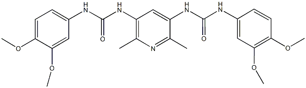 N-(5-{[(3,4-dimethoxyanilino)carbonyl]amino}-2,6-dimethyl-3-pyridinyl)-N'-(3,4-dimethoxyphenyl)urea Structure