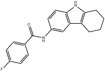 4-fluoro-N-(2,3,4,9-tetrahydro-1H-carbazol-6-yl)benzamide 化学構造式