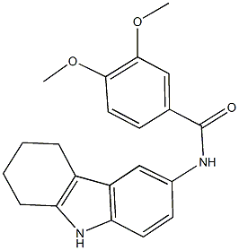 3,4-dimethoxy-N-(2,3,4,9-tetrahydro-1H-carbazol-6-yl)benzamide Structure